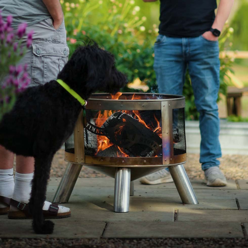 stainless-fire-pit Thermal comparison of a Big Timber Patio heater versus a propane outdoor heater